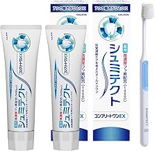 Shumitect Complete One EX (Quasi-Drug) Toothpaste, Hypersensitivity Care, High Concentration of Fluorine Formulated (1450 ppm), 2 Bottles + Toothbrush Included