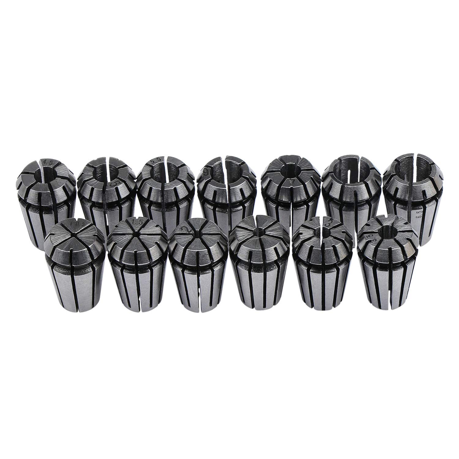 ESUMIC 13PCS ER11 Collet Set, ER11 Collet Chuck CNC Spindle ER11