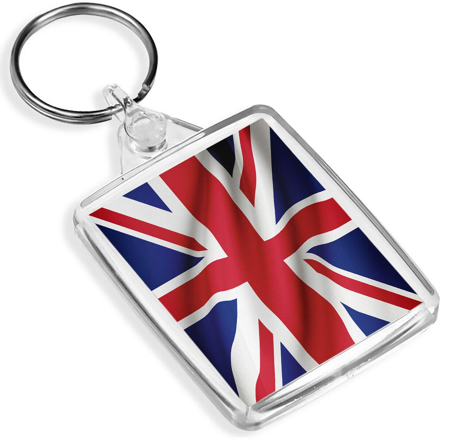 Destination Vinyl Keyrings Unisex Multi Union Jack Flag Keyring - Ip02 - Uk Great Britain British 15601