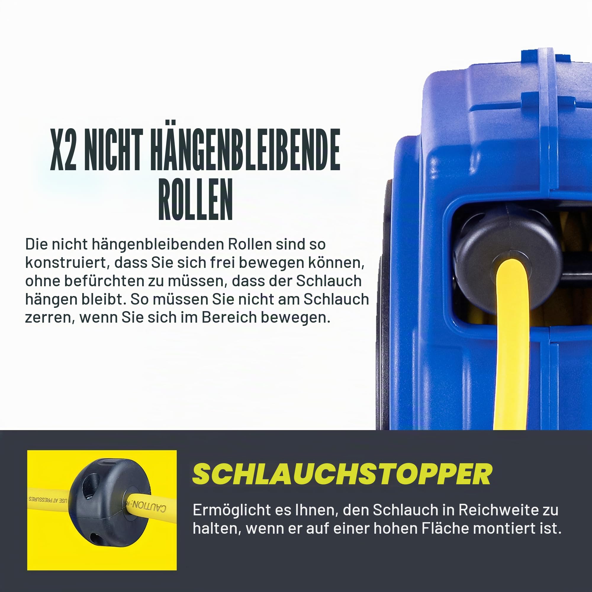 Goodyear retractable air compressor/wasserschlauchtrommel, max. 300psi (3/8 „x 65 ft) hybrid polymer-schlauch