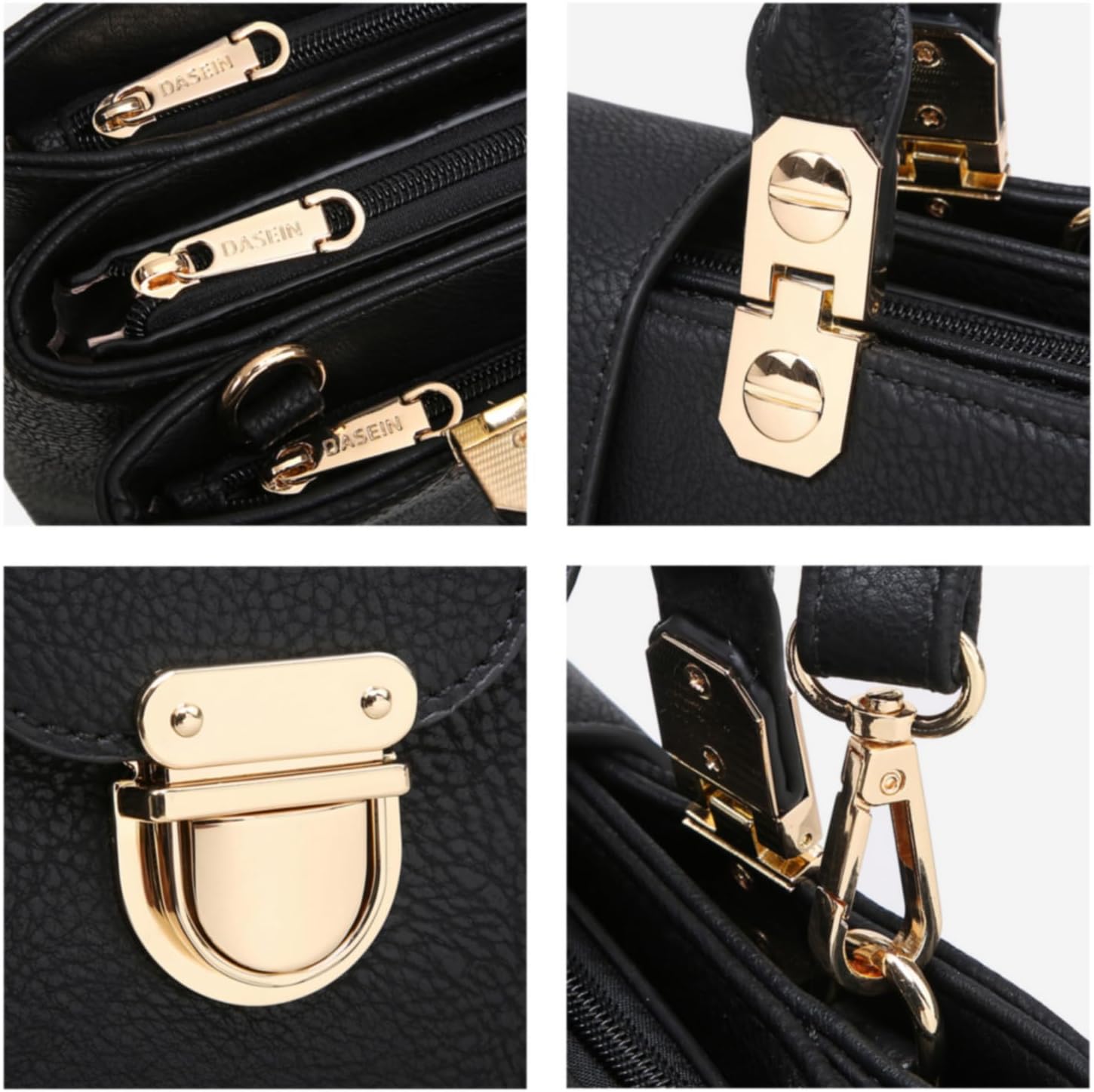 Dasein Women Satchel Handbags Top Handle Purse Medium Tote Bag Vegan Leather Shoulder Bag - Image 6