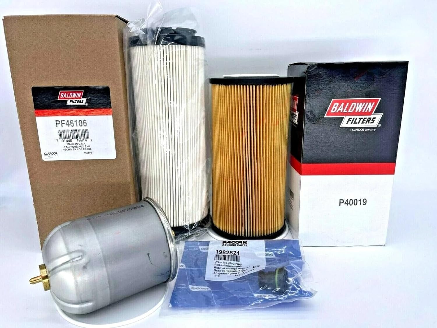FILTER SERVICE KIT MX-13 EPA13 REPLACE ENGINE OIL FILTER 1948921, FUEL 1852006, ELEMENT 1922496 & PLUG 1982821