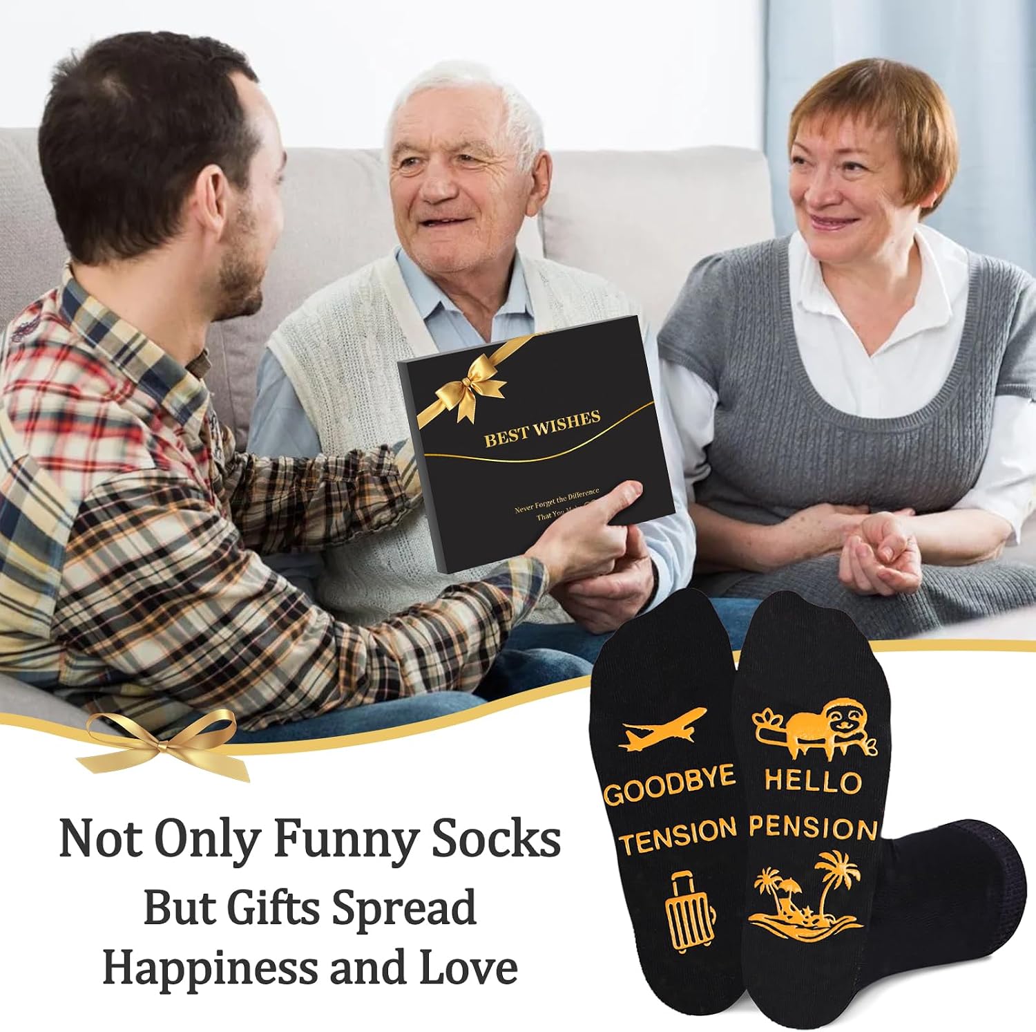 Juesly Retirement Gifts for Men Women, Novelty Socks Mens Retirement Gifts 2026 Ready for Present