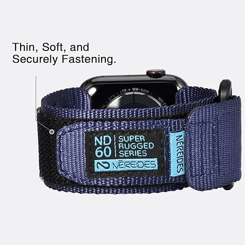 Vista 122 de Nereides Correa deportiva de nailon resistente con diseño de bucle tejido compatible con correa de Apple Watch, para iWatch de 1.65, 1.73, 1.77