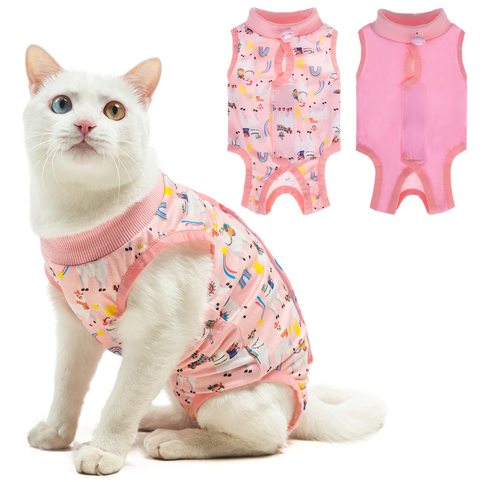 BEAUTYZOO Cat Surgery Recovery Suit, Female Spay, Male Neuter, 2 Pack
