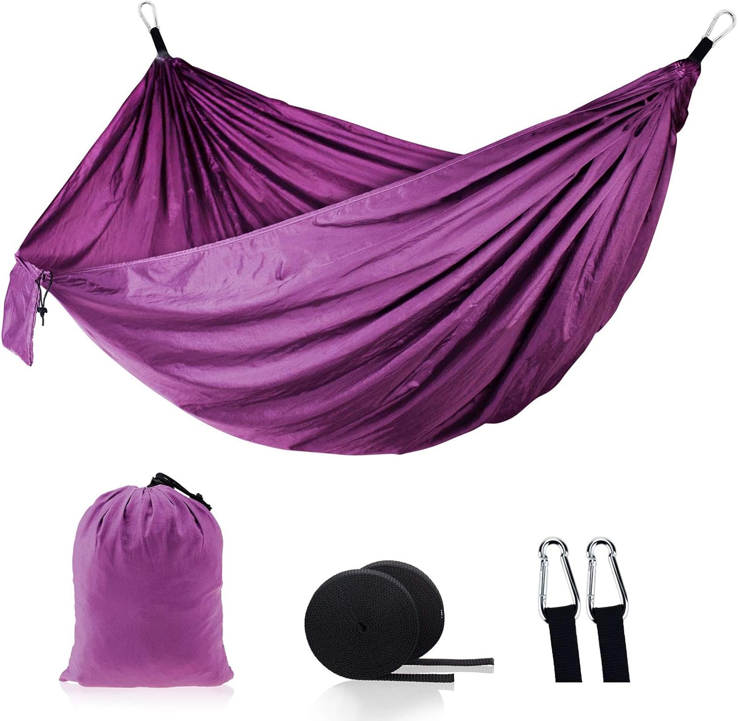 Single Double Outdoor Hammock Swing Parachute Cloth Nylon Hammock Portable Hammock Hammock Chair 106.2x55.1 Inch (9 Colors) Swing Seat (Color : I) (H)