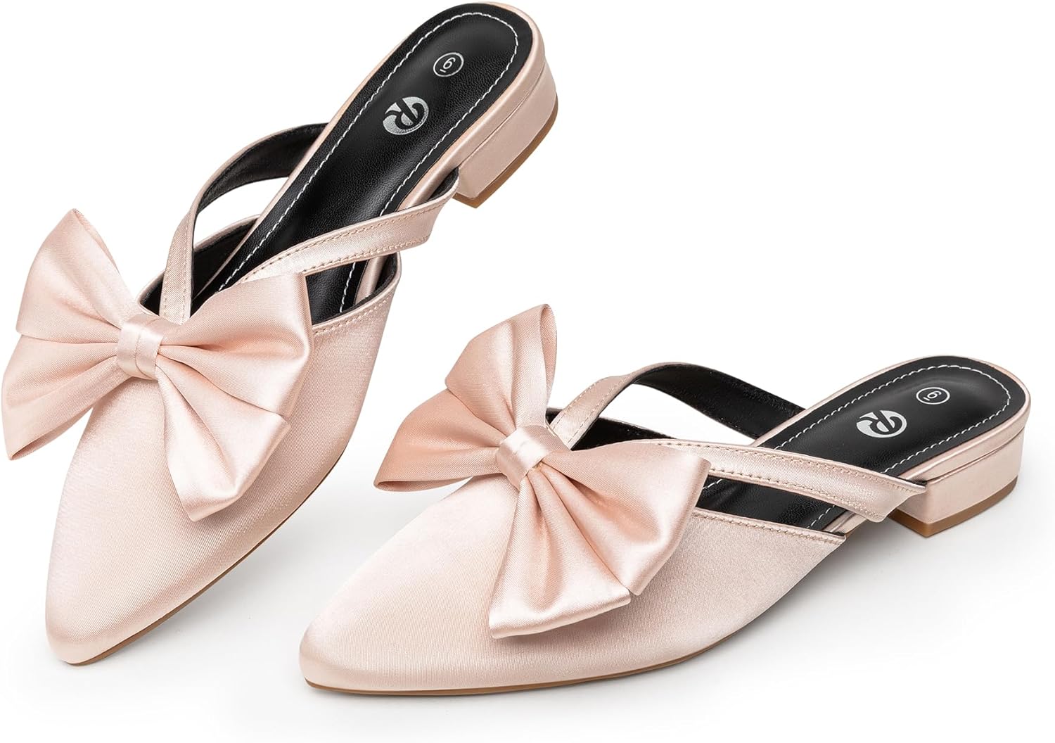 Rekayla Women's Mules Closed Pointed Toe Flats Backless Loafers Shoes for Women