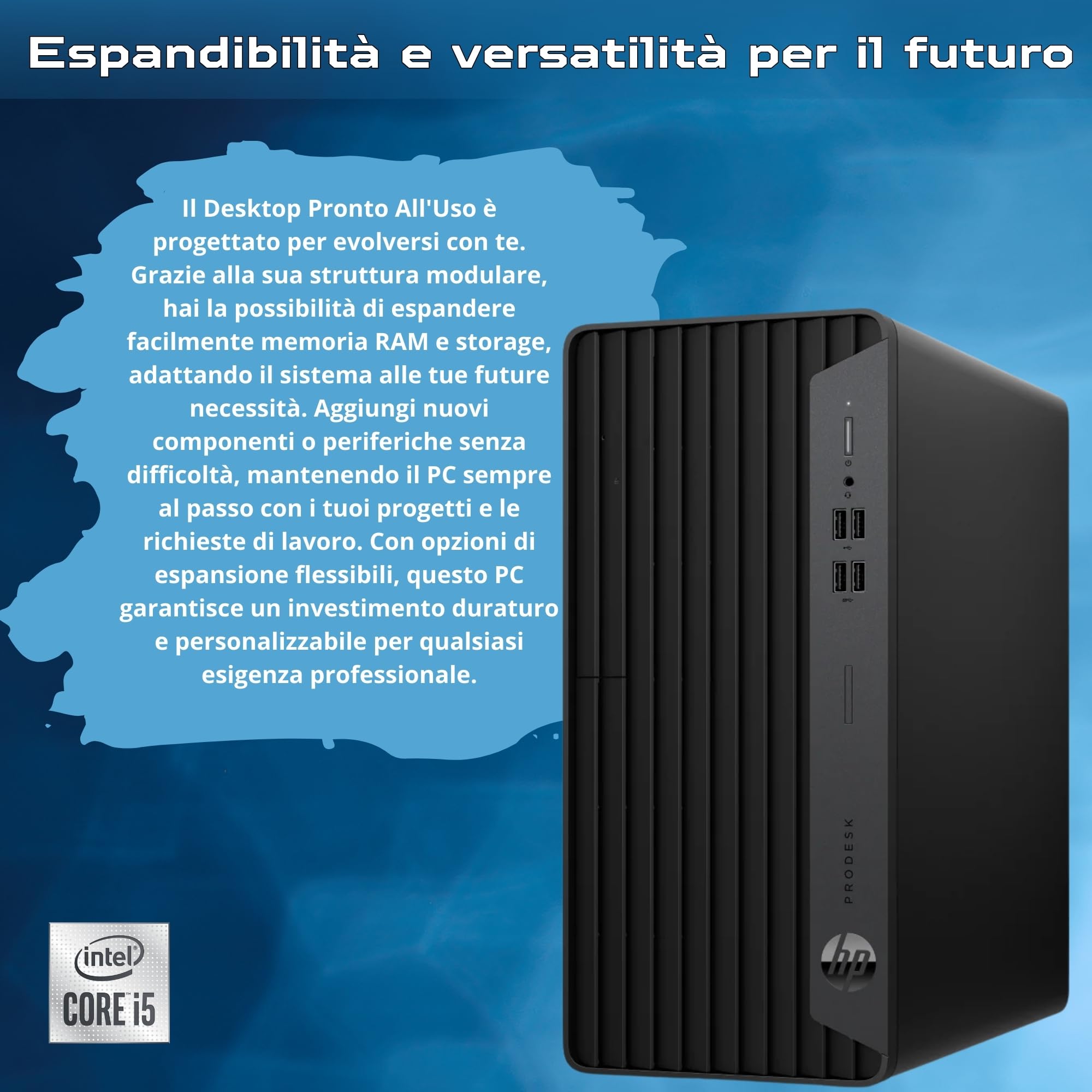 Pc Desktop Pronto All'Uso, Computer Pc Fisso HP Intel Core i5-10600 fino a 4.80 GHz, Ram 16Gb, SSD 512Gb, hdmi, Office 2021, Win 11 Pro Garanzia 36 mesi (Ricondizionato)