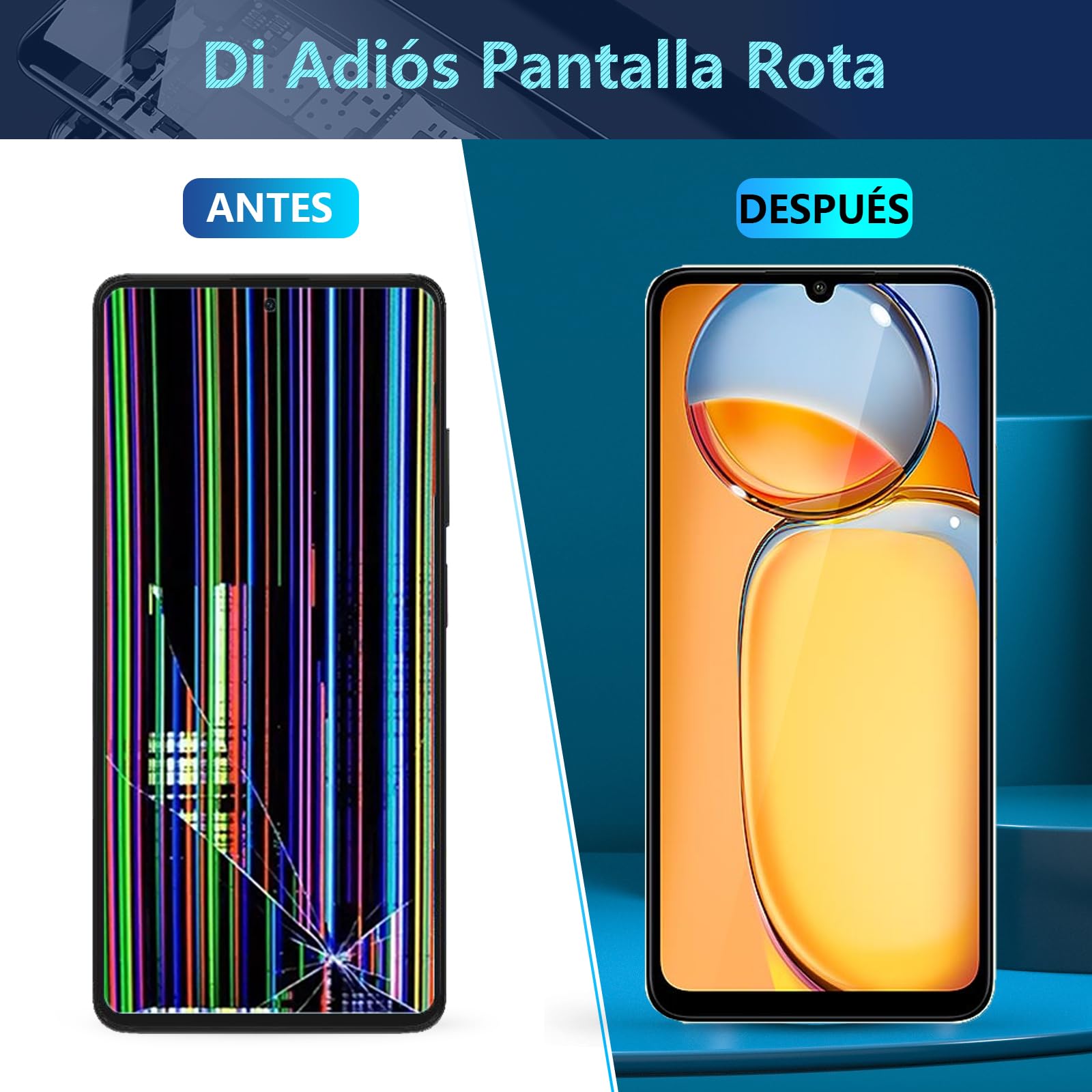 RongZy para Xiaomi Redmi 13C 23100RN82L LCD+Pantalla Táctil Digitalizador Asamblea Reemplazo +Reparación Herramientas(Negro)