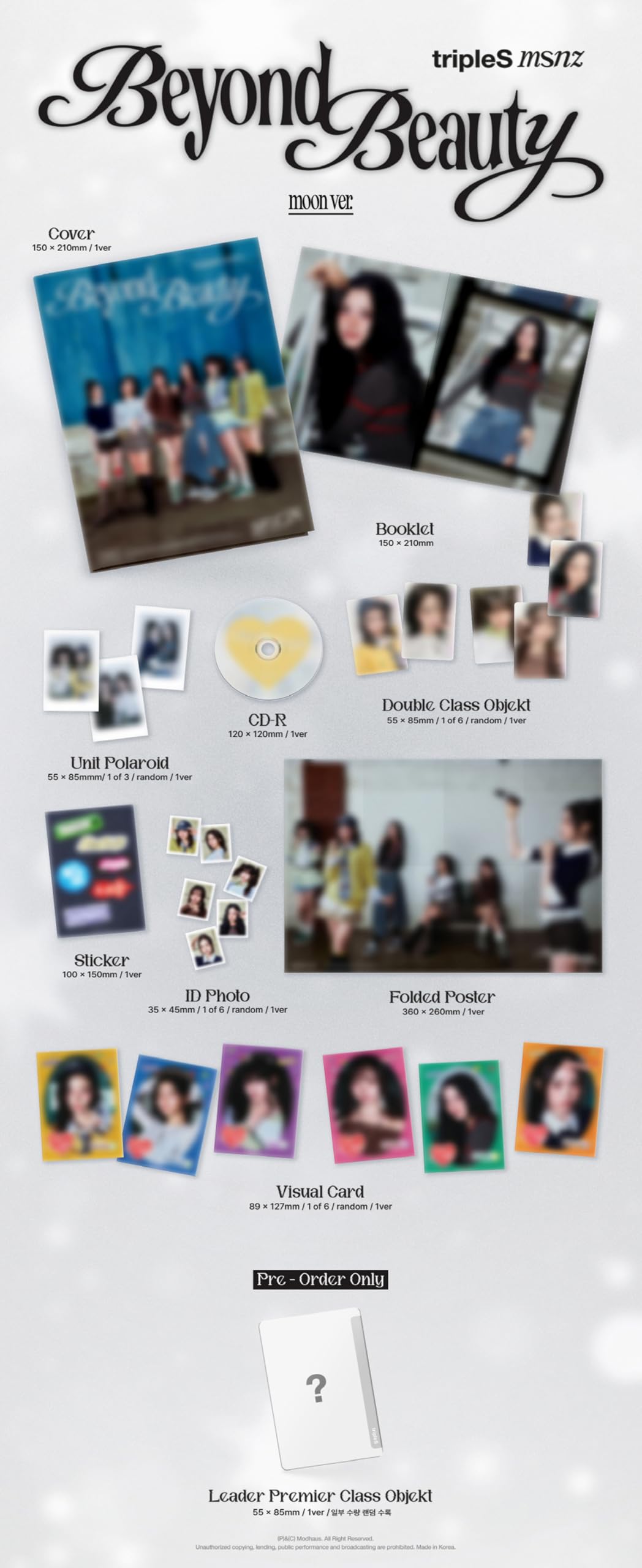 Amazon.com: tripleS msnz Mini Album Beyond Beauty (Booklet - Moon