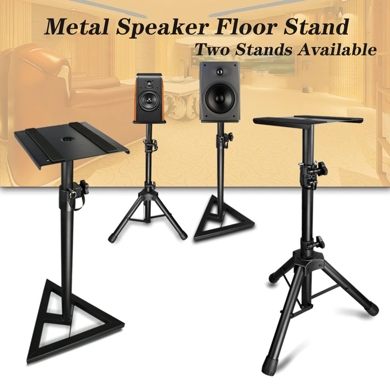 SFKLYU Soporte Altavoz Estantería Ajustable Soportes de Altavoz de Piso Universales Plataforma Pies Aislamiento de Altavoz para Monitor de Estudio, Subwoofer, Altavoces,A1