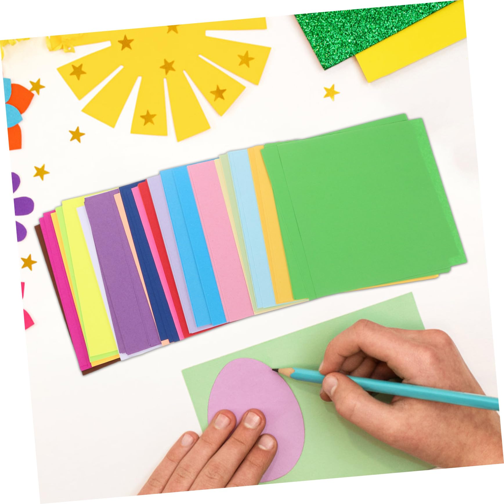 15cm Quadratisches Origamipapier Farbig Doppelseitig Basteln für Kinder 600 Blatt