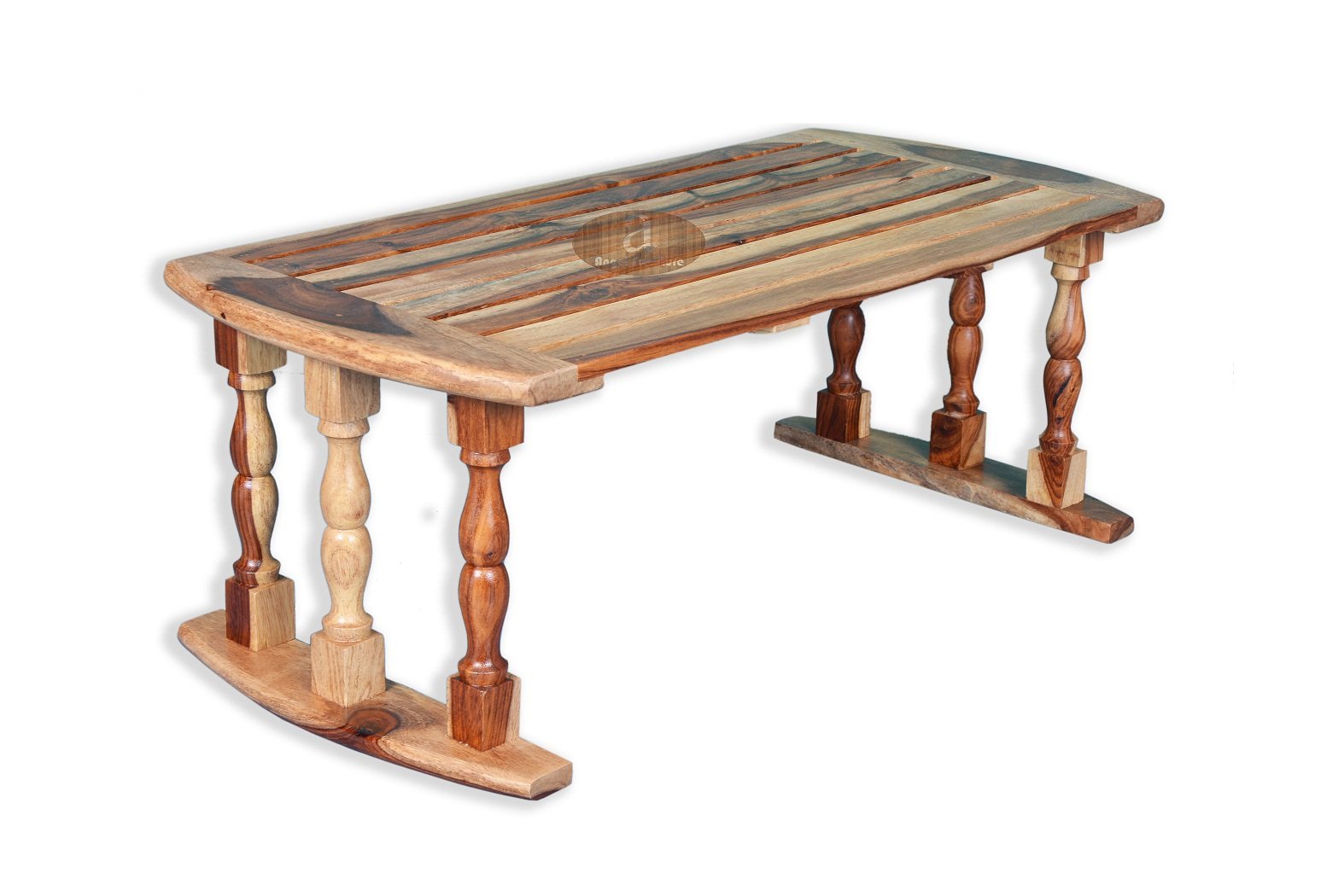 ANGEL FURNITURE Sheesham Wood Breakfast Serving Bed Table/Laptop Table 24X12X9 Inch LxWxH in Natural Finish - Offer Valid for Current Stock Only