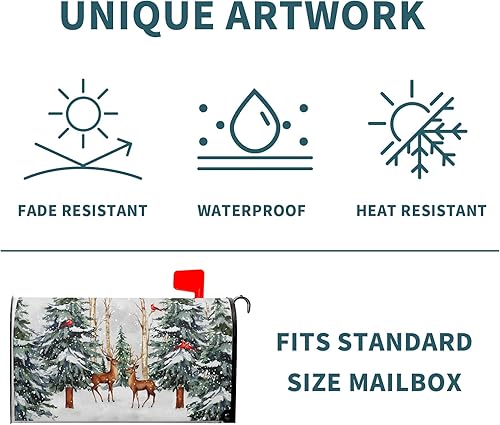 Miniatura 115 de Funda para buzón de águila calva con bandera estadounidense, tamaño estándar, 18 x 21 pulgadas, patriótica, impermeable, para buzón de correo