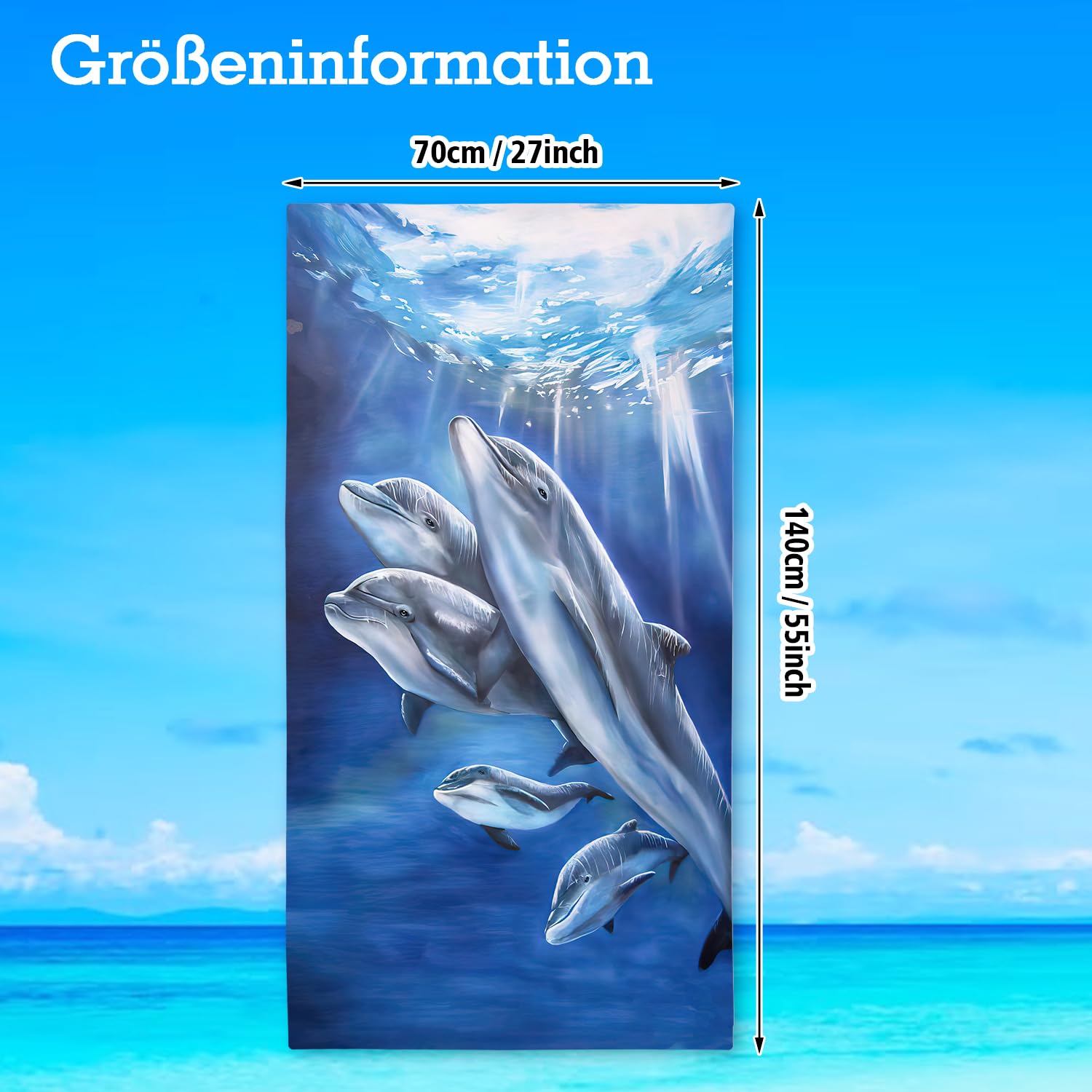 Telo mare Asciugamano da bagno Asciugamani da spiaggia Asciugamano blu