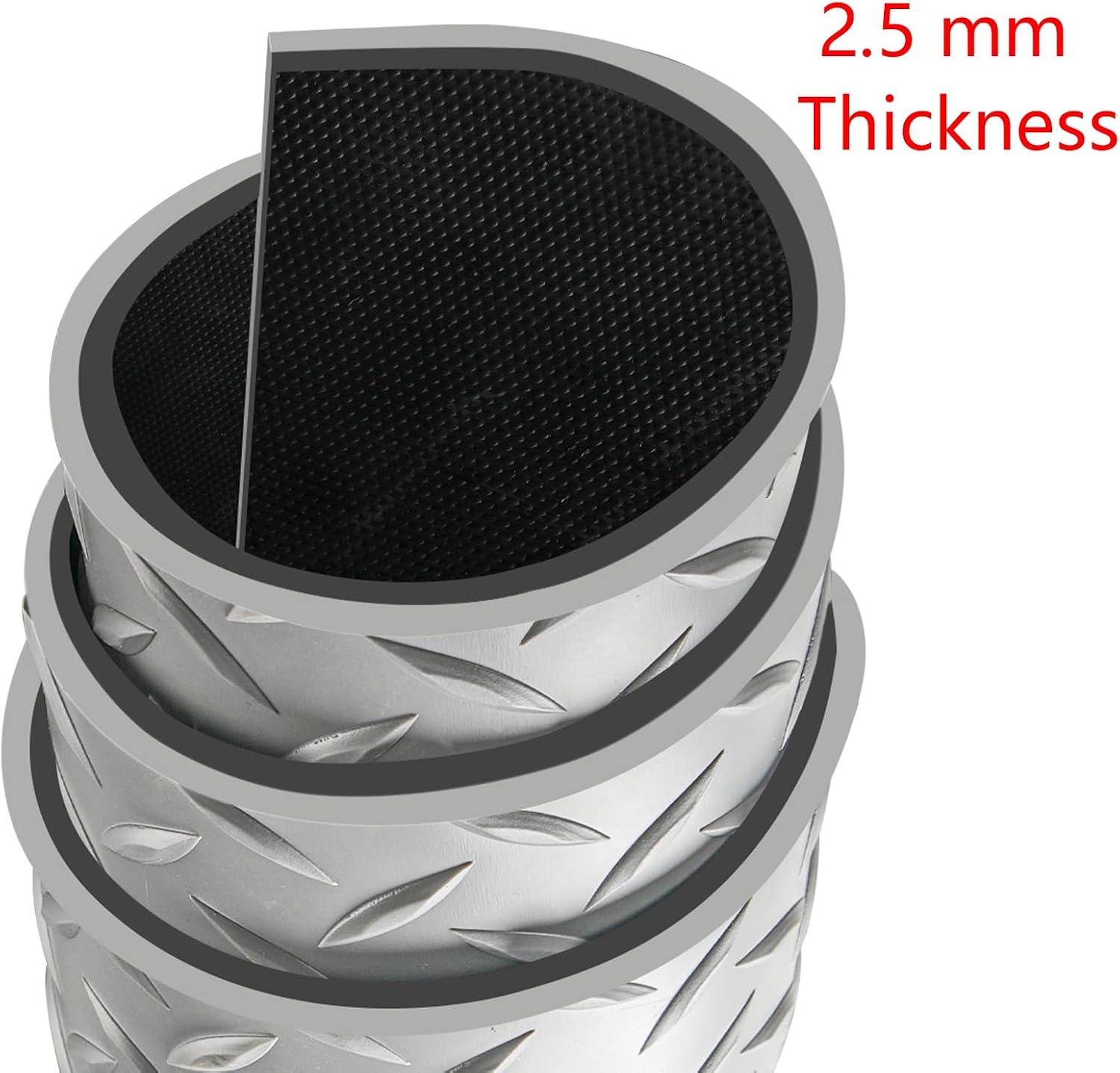 1.2x3m, 1.3x6m, 1.5x6m, Non-Slip Rubber Garage Flooring – Diamonds Plates Texture Anti-Fatigue Mat for Warehouse, and Industrial Use(Black,1.3x5m/4.2x16.4ft)