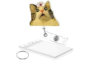 Funny Cat Animal Control Badge Reel