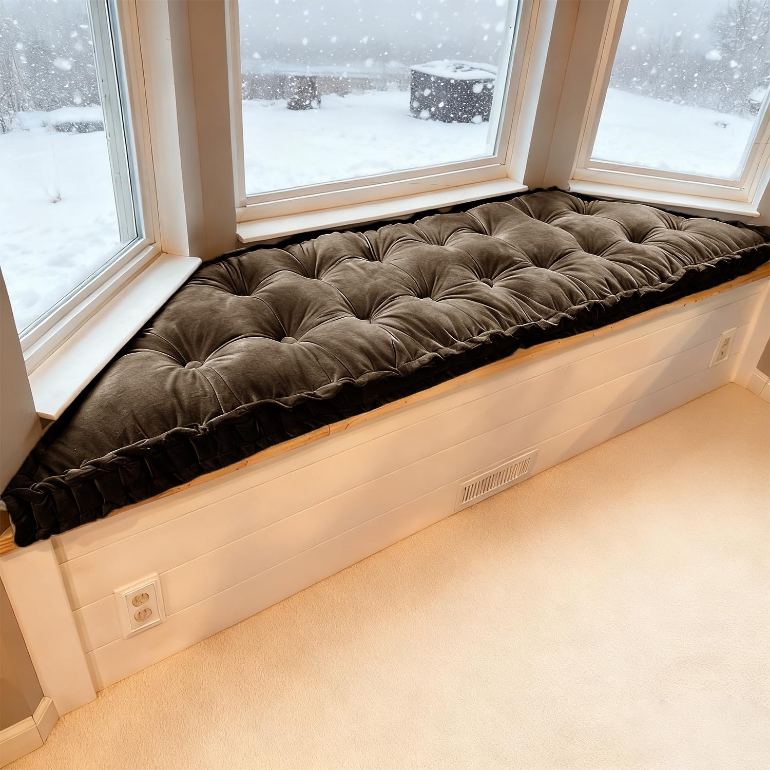 Asiento de terciopelo elegante de 170 cm para decoración sofisticada