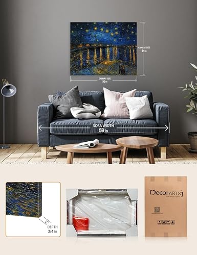 Vista 75 de DECORARTS - Almond Blossom Tree - Vincent Van Gogh Art Reproduction. Giclee Canvas Prints Wall Art for Home Decor 30x24