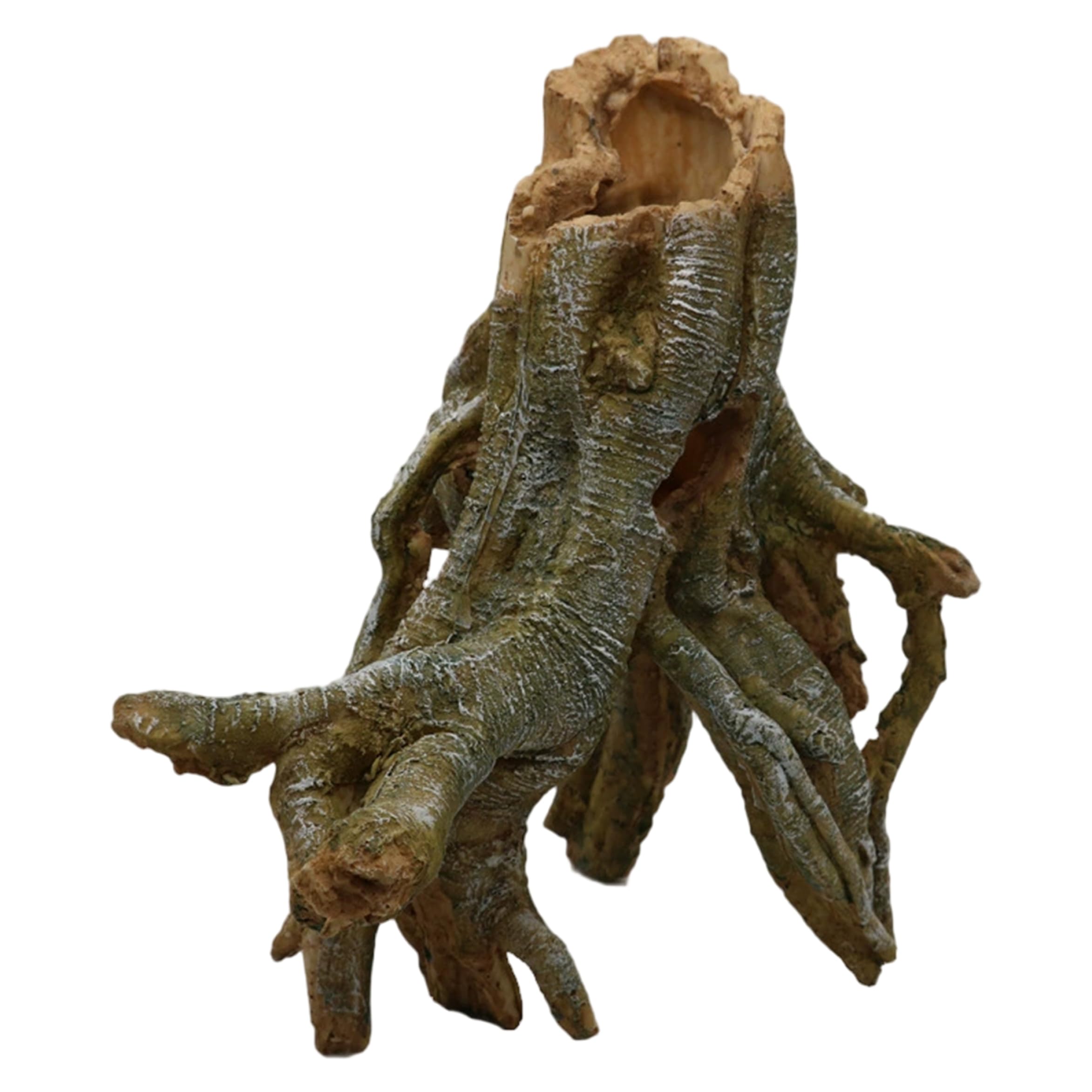 Madera flotante para acuario de resina realista de 9, 4x5, 9x10, 2 pulgadas, decoración de escondite de raíces para peceras y recintos de reptiles, apariencia de paisajismo acuático