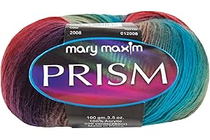 MARY MAXIM Prism Yarn, Autumn Mist: Shimmering Elegance for Knitting Enthusiasts