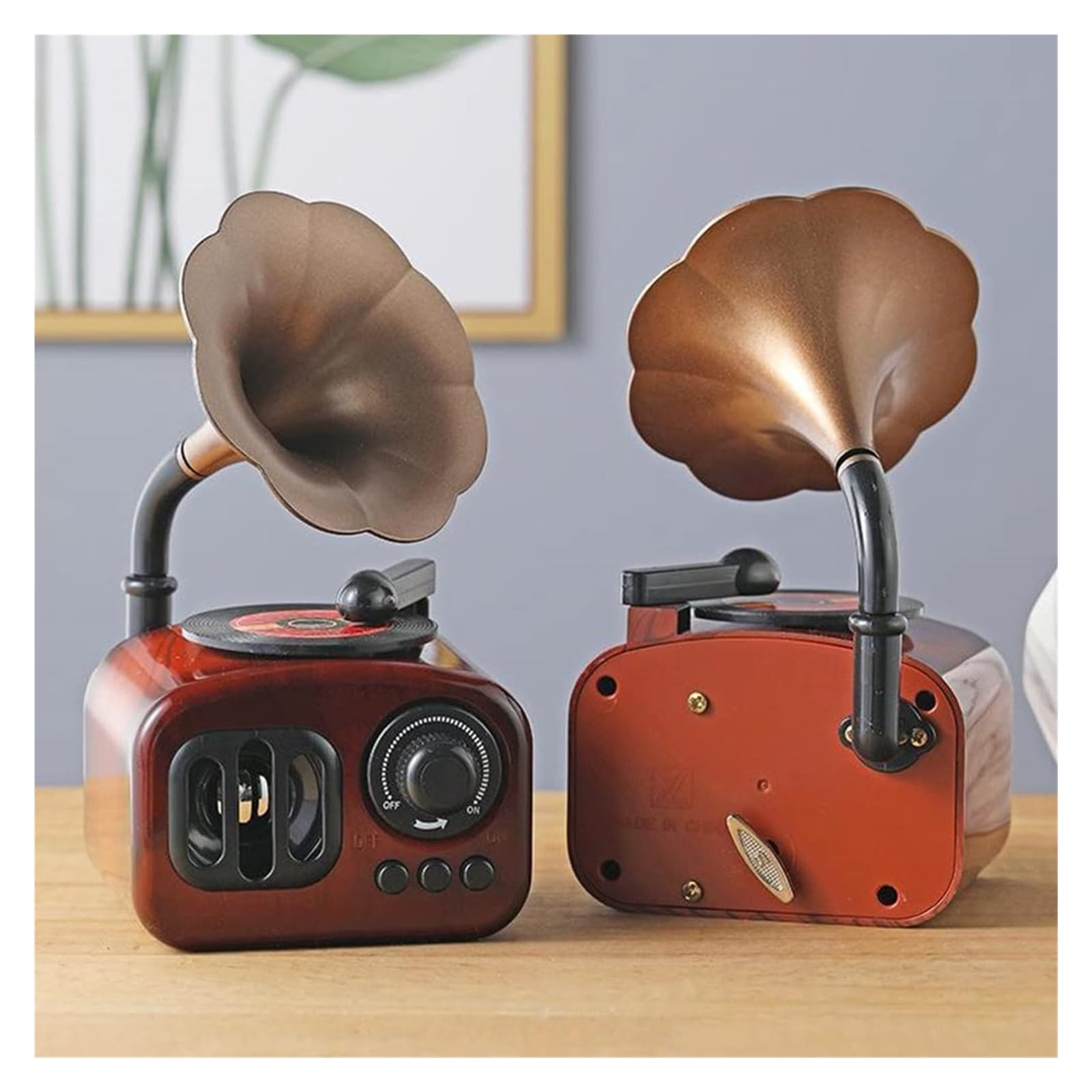 JCAKES Carillon Carillon grammofono Vintage, Carillon Meccanico a orologeria for Musica Classica Domestica San Valentino