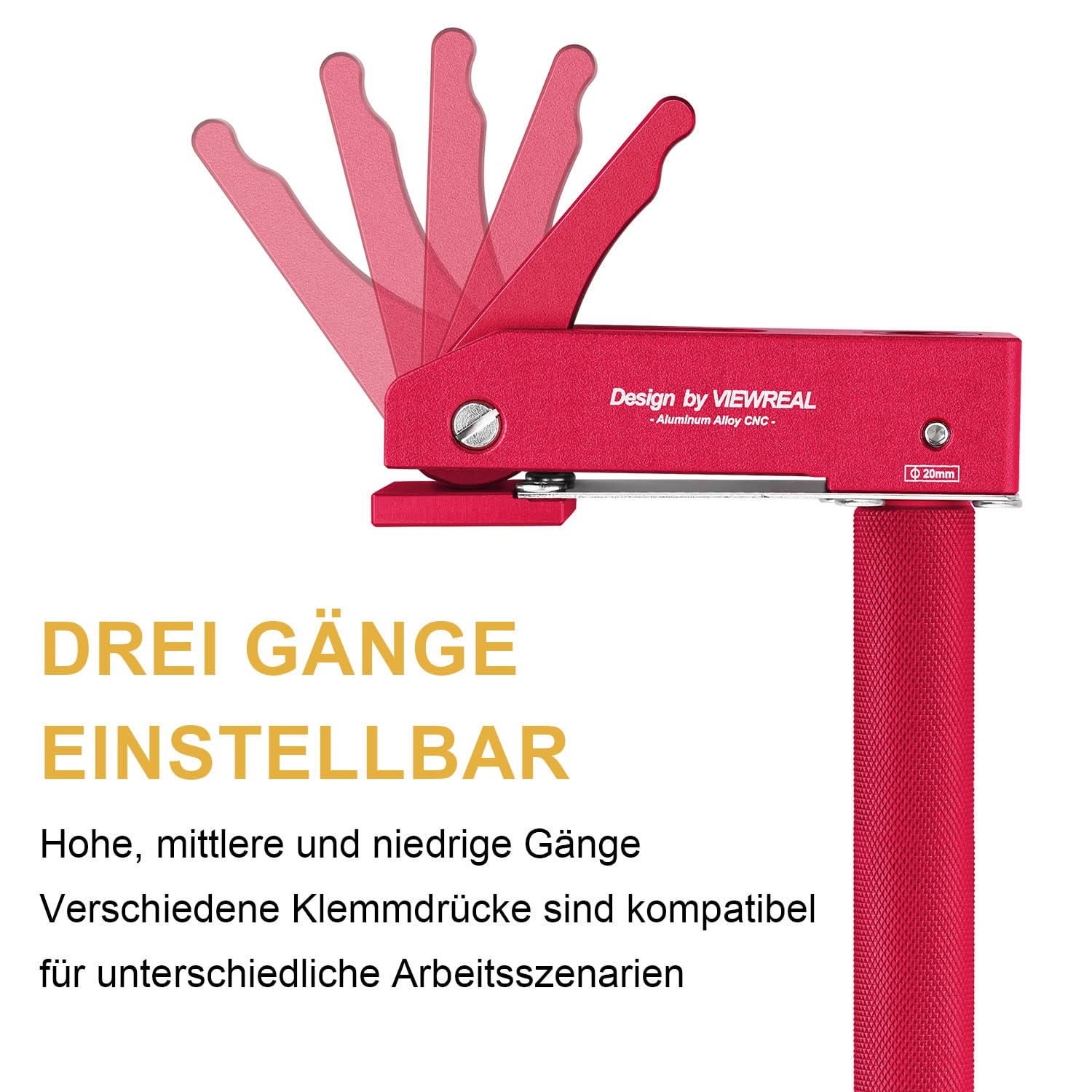 2 pièces de pinces de fixation ajustables pour chiens, support de 20 mm pour trous de chiens, action rapide pour travail du bois, pinces de fixation ajustables à action rapide avec étau à rabot