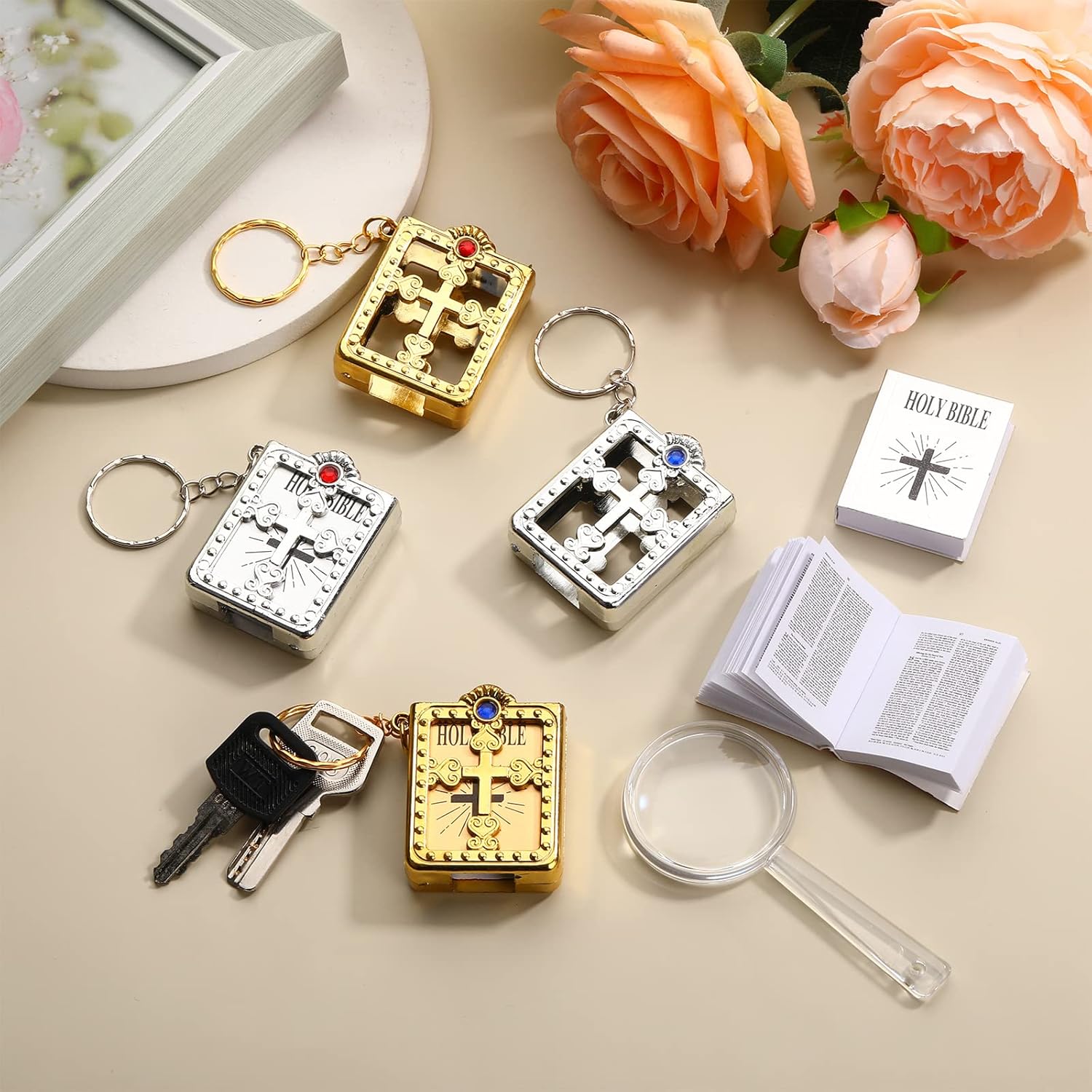 Mini Holy Bible Keychain Religious Jesus Key Ring Botswana Ubuy