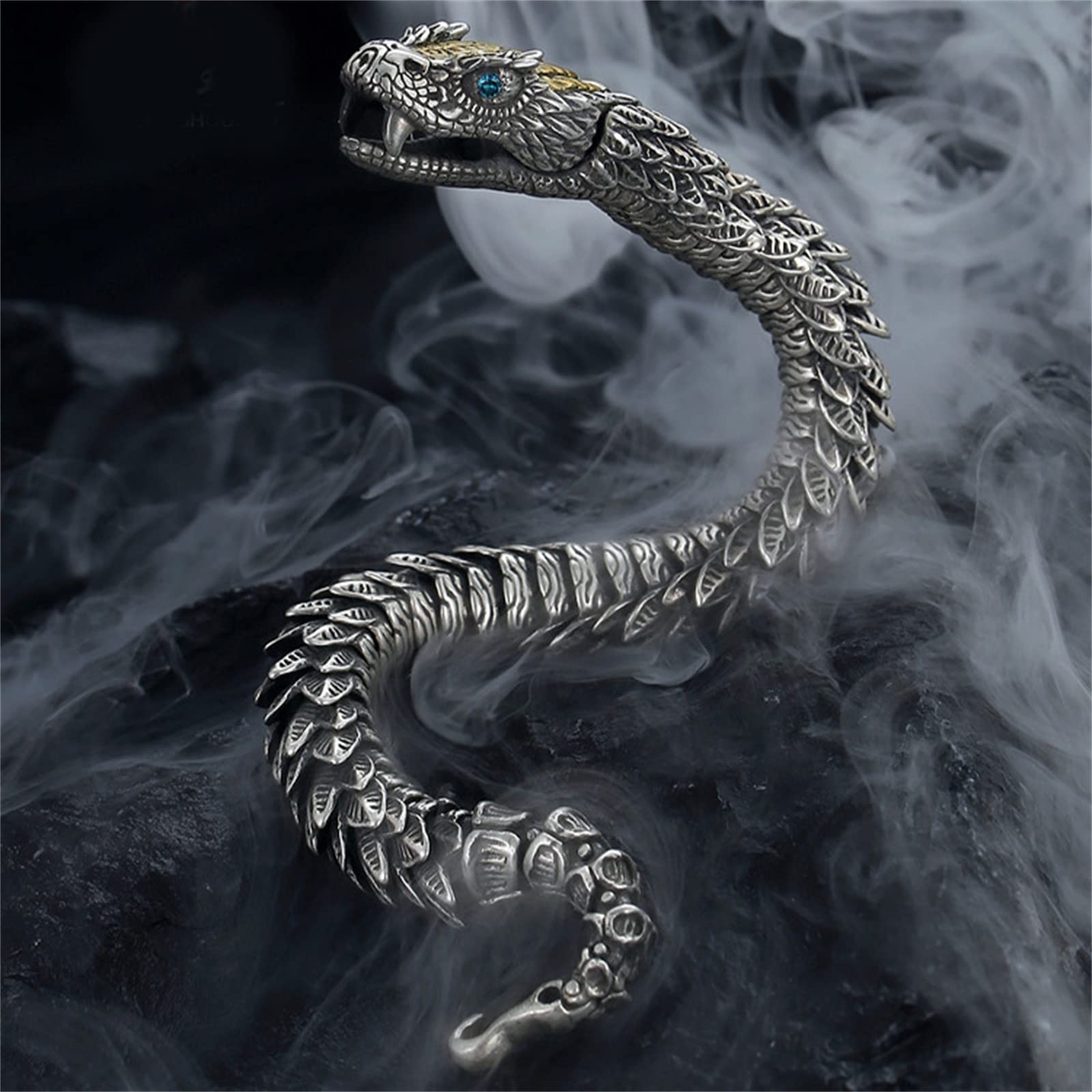 Men's Snake Bracelet, Gothic Vintage Fashion Animal Snake