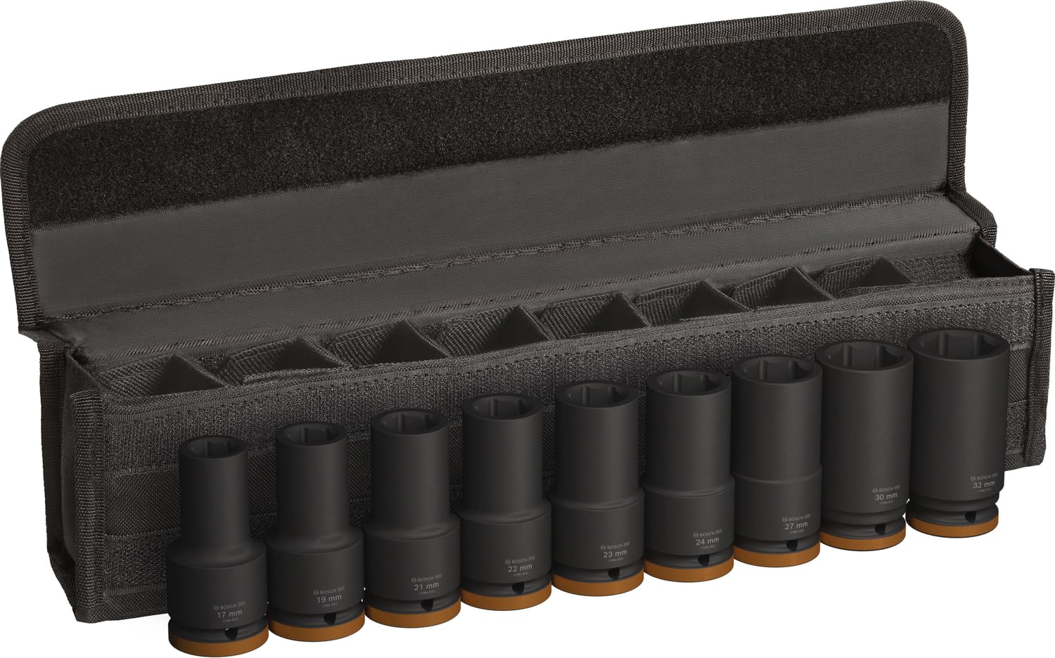 Bosch 9x Coffret de douilles PRO Impact (96 x 56 mm, Professional Accessoire Perceuses et visseuses)