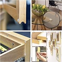 Vista 6 de Parachoques para puerta de gabinete, 100 piezas de almohadillas de goma autoadhesivas con amortiguación de sonido, puntos circulares de doble