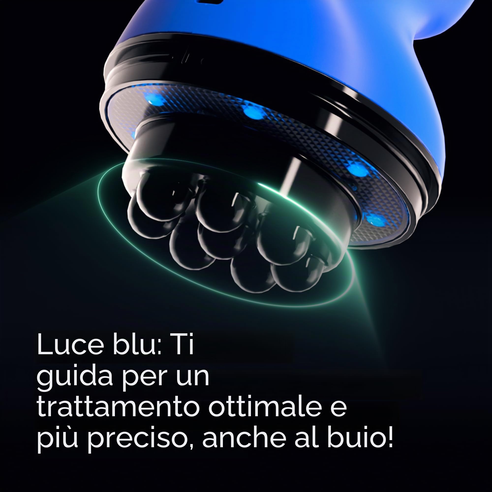 Cellublue – Dispositivo dimagrante intelligente senza fili – Massaggio potente elettrico 2900 giri/min, doppia testa – Touch screen ricaricabile USB-C
