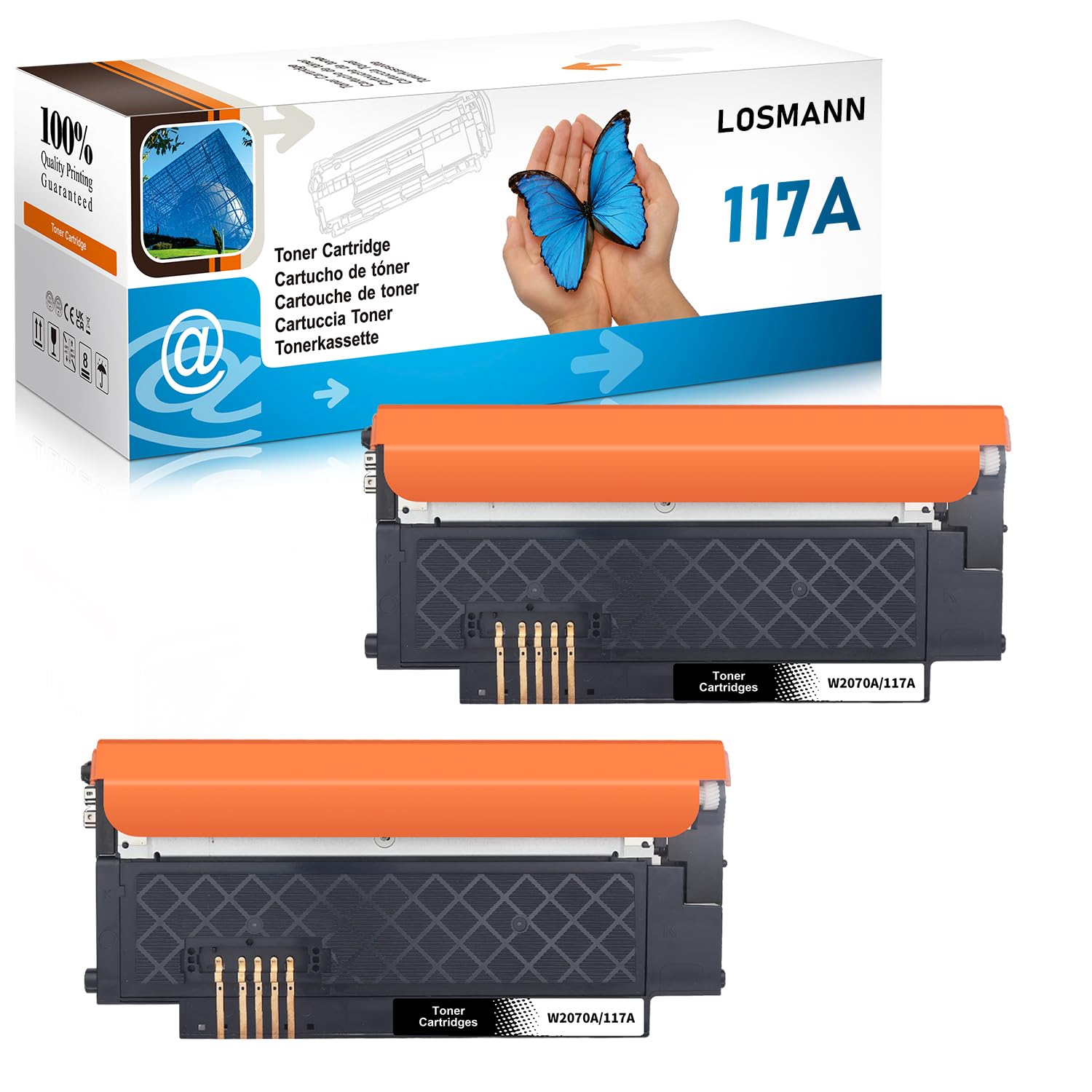 HenceBuy 117A W2072A Toner Jaune (avec Puce) Cartouche Compatible Pour Imprimante HP Color Laser MFP 178nw 178nwg 178 179fnw 179fwg 179 HP Color Laser 150nw 150a 150 (1 Jaune