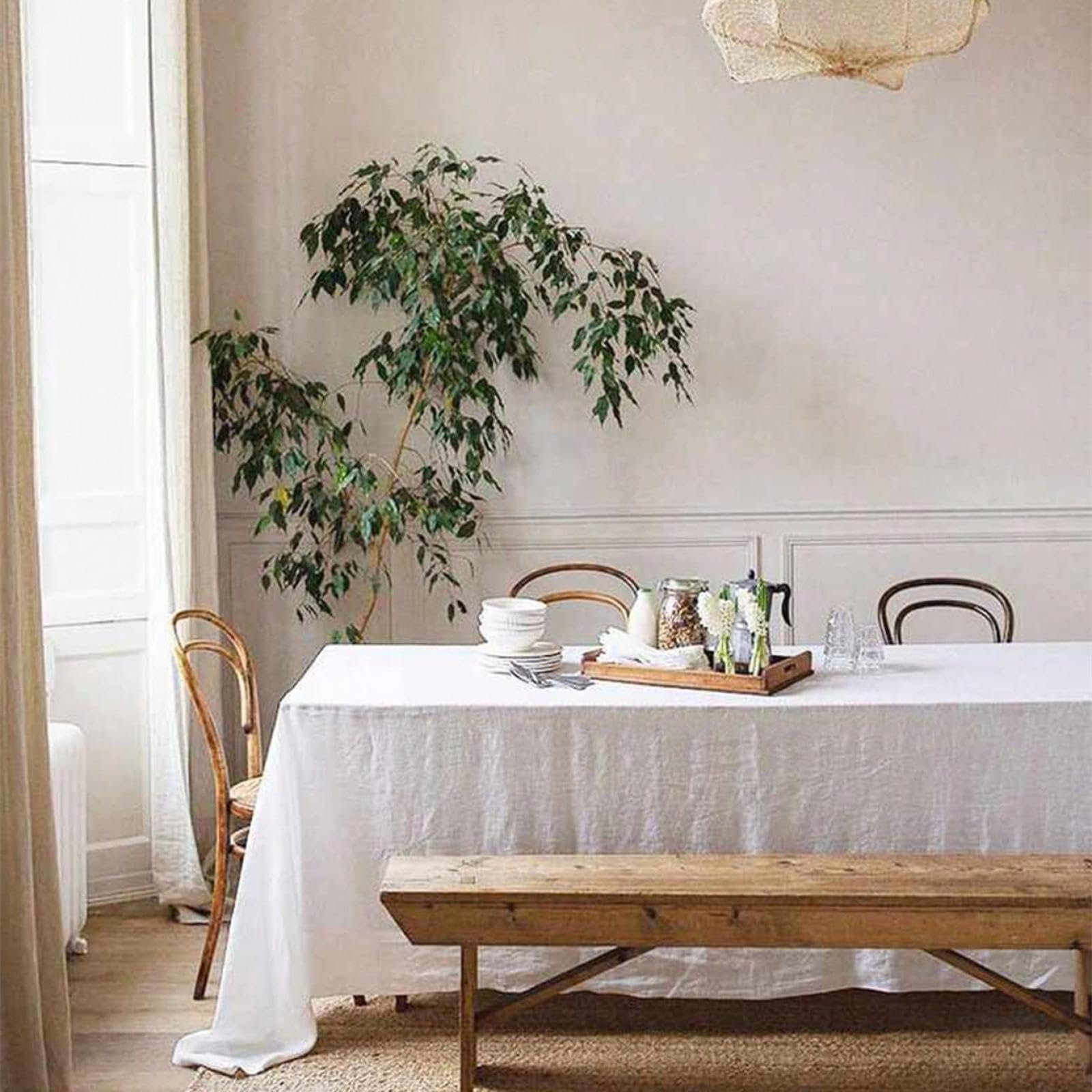 Nappe blanche en coton et lin finissez-en avec les tables ternes aux mariages