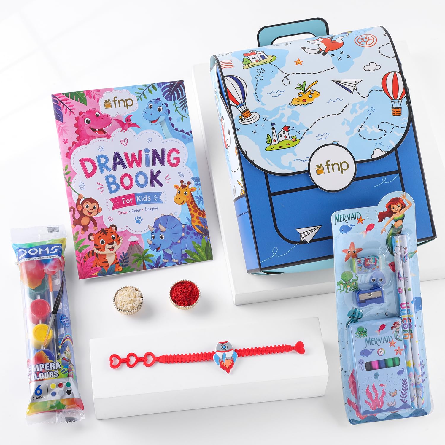 FNP Rakhi Adventure Art & Activity Bag Hamper for Kids