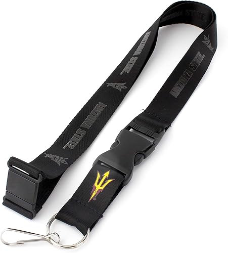 AMINCO NCAA Arizona State Sun Devils Team Lanyard, negro sobre negro