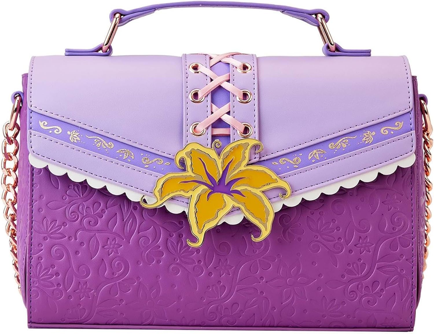 Loungefly Disney Tangled Rapunzel Cosplay Magic Flower Crossbody Womens ...