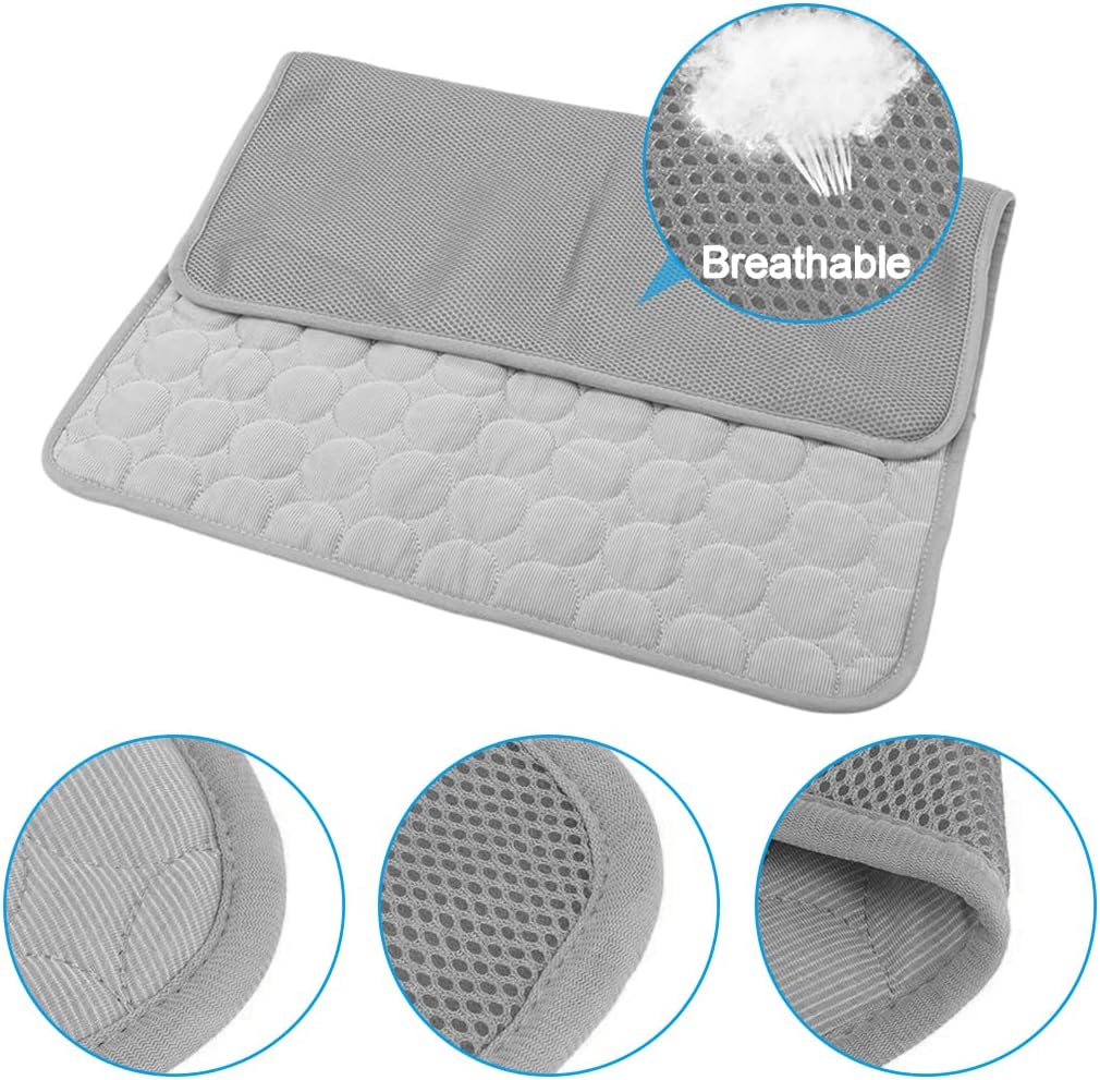 review Pet Cooling Mat for Dogs Cats-Ice Silk Dog Cooling Mats, Summer Dog Cooling Pads, Dog Crate Mat Cat Cooling Mat, Portable & Washable Pet Cooling Blanket for Kennel/Sofa/Bed/Floor/Car Seats