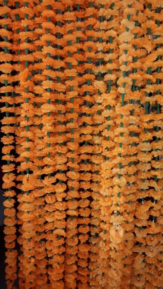 PragArtArtificial Marigold Flower Garlands Genda Phool Toran String - 5 Quantity