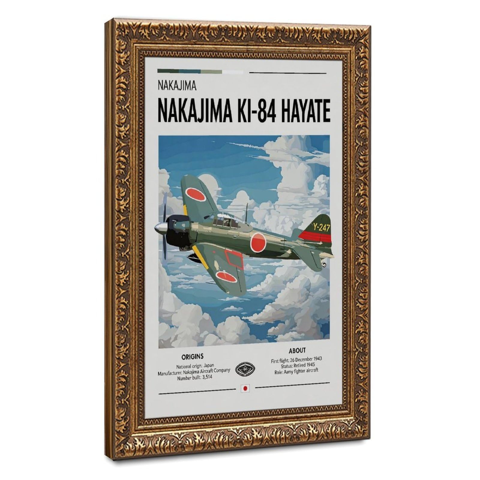 Bareronor Fighter Jet Canvas Poster for Dorm Room Decor Gift