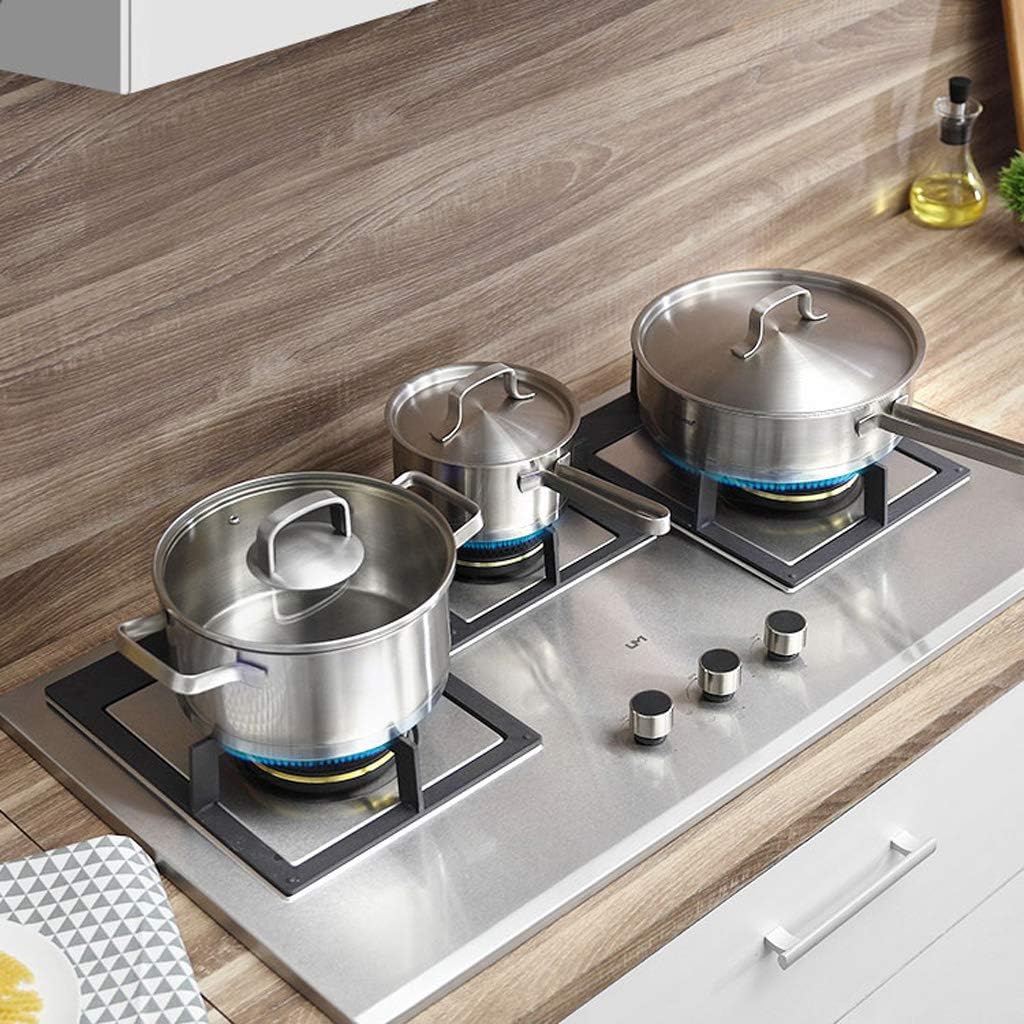 Gas Cooktop Gas Stove Stainless Steel Built In Gas Stove 3 Burners Gas Stoves Cooktop Stove Burner/Cast Iron Grate Stove-Top