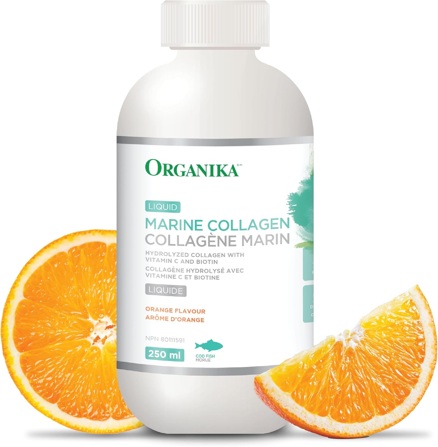 Organika Canadian-Made Liquid Marine Collagen – with Added Vitamin C and Biotin – Orange Flavour- 250ml Organika Canadian-Made Liquid Marine Collagen – with Added Vitamin C and Biotin – Orange Flavour- 250ml
