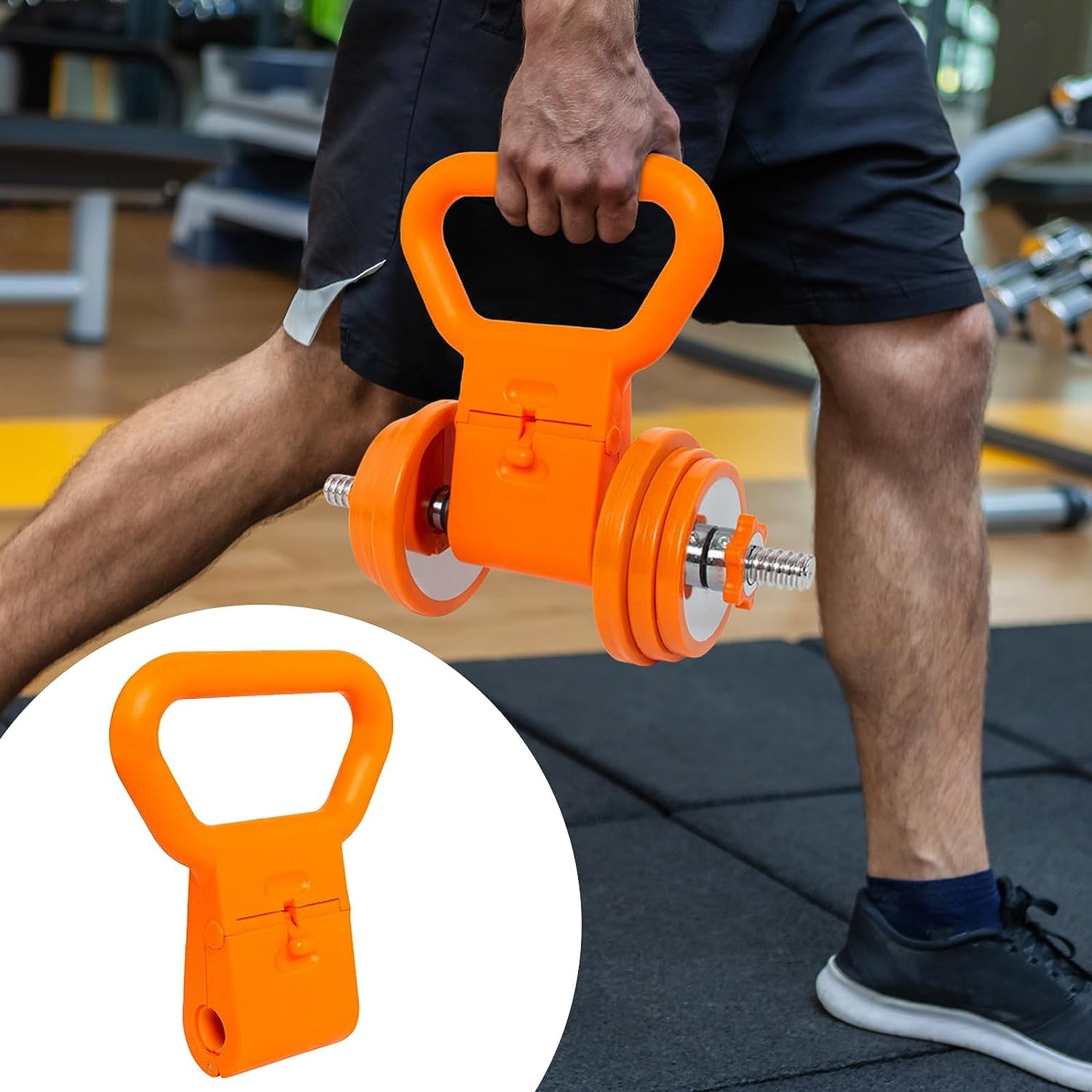 Colaxi Kettlebell Grip with Handle Men Women Portable Adjustable Professional Easy Carry Kettle Grip Dumbbells Grip for Indoor Gym Bodybuilding