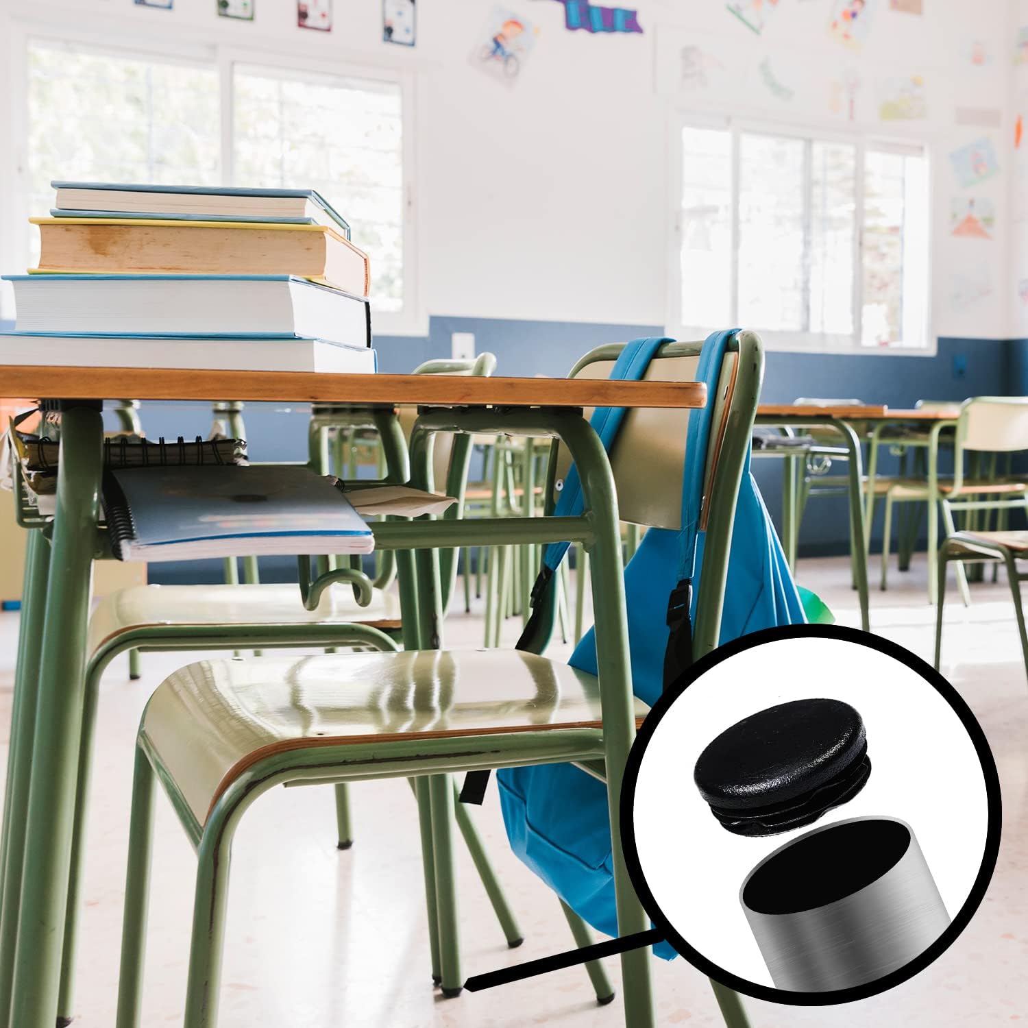 Limited Stock Prescott Plastics 1 Inch (25.4 mm) Round Plastic Hole Plugs, Inserts, Black End Caps for Metal Tubing, Hardware Plugs, Fences, Glide Protection from Chair Legs and Furniture - Pack of 16