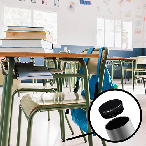 Vista 37 de Prescott Plastics Tapas de plástico acanaladas de 2 pulgadas (2.000 in) de diámetro exterior, tapas redondas de tubo de metal negro, inserciones