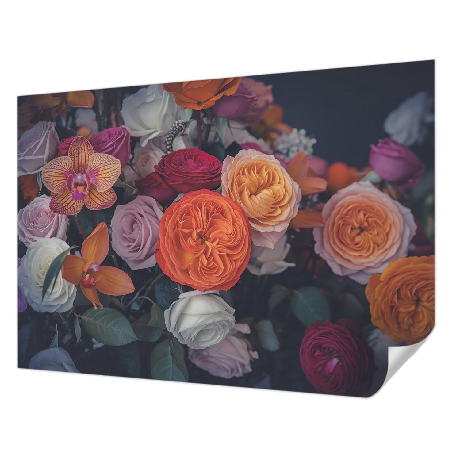 Papier peint panoramique haute qualité Tulup bouquet coloré