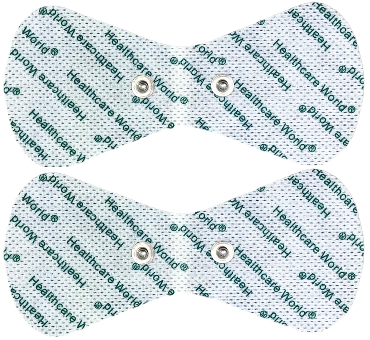 Healthcare World Wireless TENS Electrode Pads Self-Adhesive Gel Pads with 3.5mm Stud Connection Butterfly Shaped Pads Compatible with Beurer, Sanitas, KTR-2492 and Yucen Tens Machines - 1 Pair