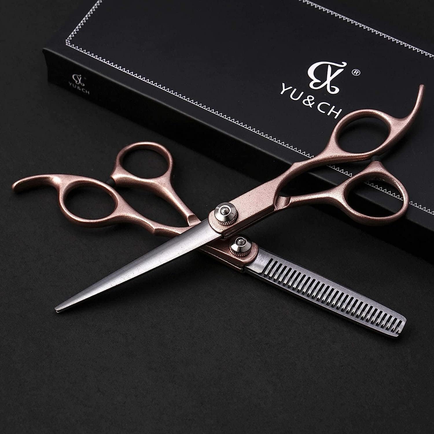 Professional Hairdressing Scissors 6.0 Inch Hairdresser Scissor Barber Hair Cutting Salon Shears,Purple,. Set