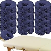 Vista 9 de Macarrie 24 fundas para cuna facial para mesa de masaje, de microfibra, reutilizables, suaves, más gruesas, para reposacabezas a granel a prueba