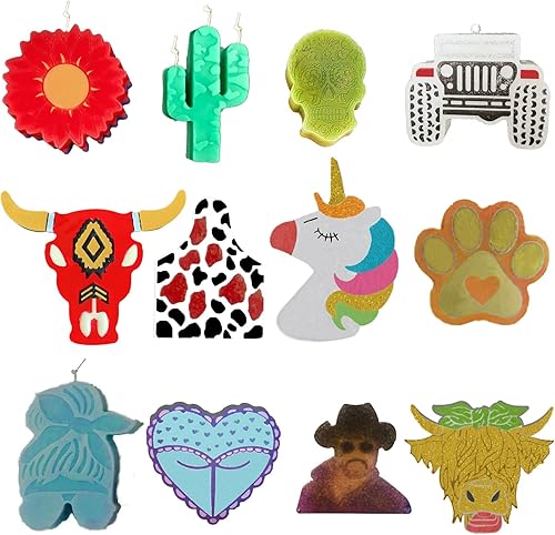 Miniatura 4 de 2 moldes freshie para cuentas de aroma, vaca de las tierras altas y moldes de silicona de vaquero para refrescar el auto, suministros de frescuras